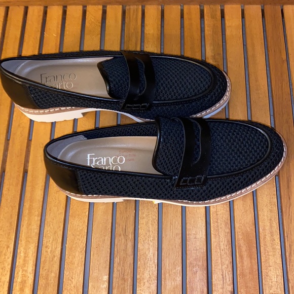 Franco Sarto Celeste Black Loafers Size 6 New Sample shoe Excellent Condition - Picture 5 of 6